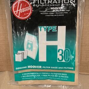 Hoover H30 Vacuum Bags (5 bags & 2 Filters) Genuine Hoover Brand New Unopened